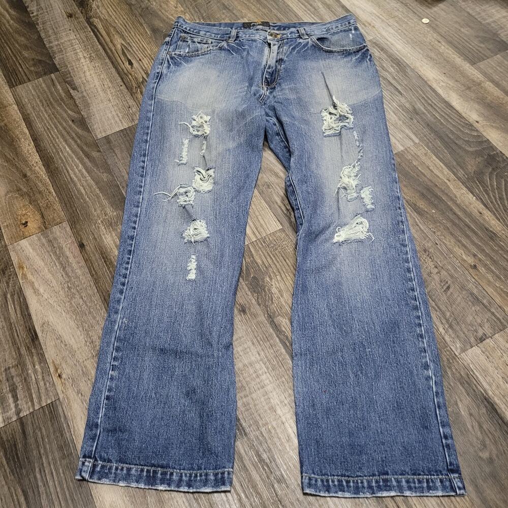 Vintage Sean John Relaxed Wide‎ Baggy Jeans Skater Men's Size 36x33
